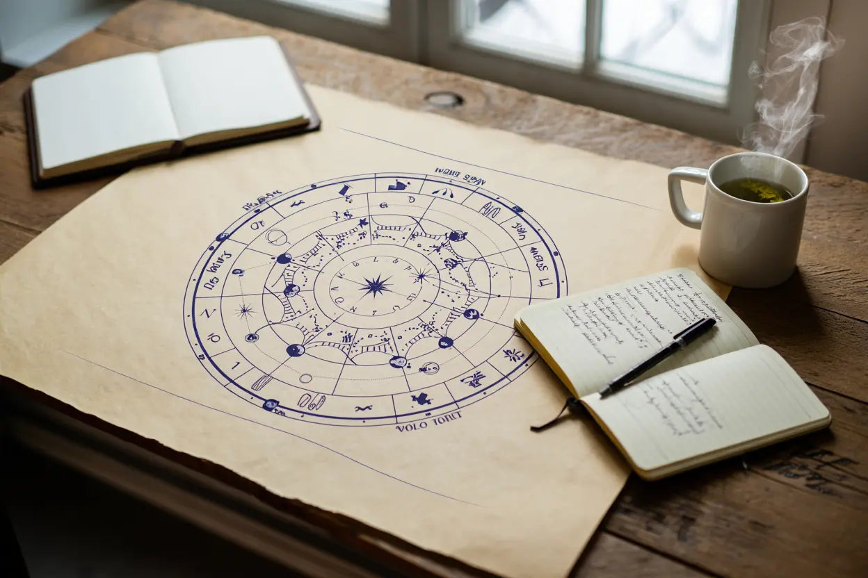 Interface d'Astrotheme pour calculer un thème astral et afficher une carte du ciel