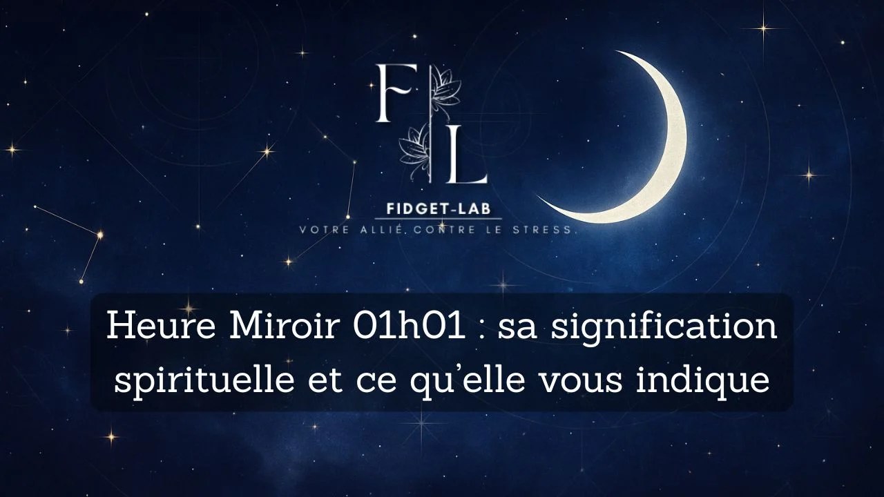 Horloge numérique affichant 01h01, heure miroir associée au renouveau personnel