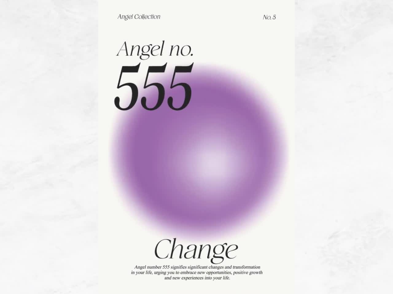 Le nombre 555 illustrant un changement spirituel et une transition personnelle